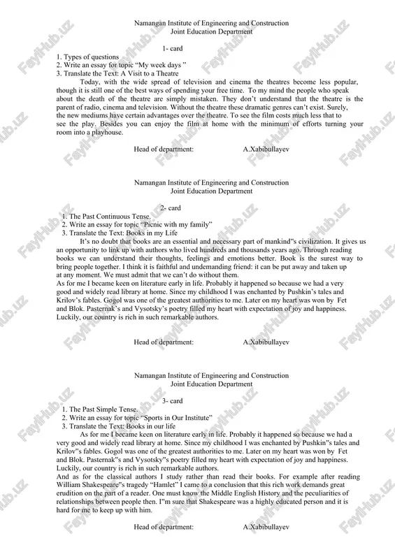 write an essay for topic “my week days” — DOCX