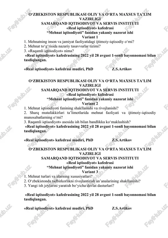 real iqtisodiyot — DOCX