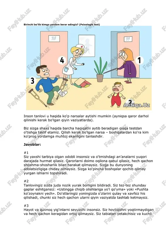 psixologik test — DOCX