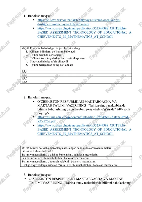 baholash maqsadi — DOCX
