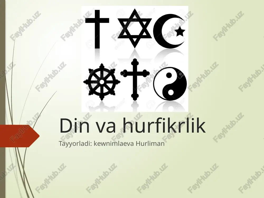 din va hurfikrlilik — PPTX