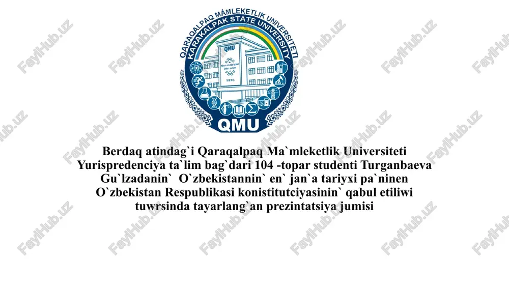 o`zbekistan respublikasi konistitutciyasi — PPTX