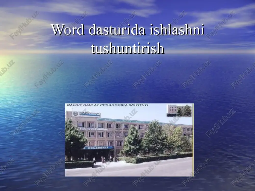 microsoft word matn muharriri — PPT