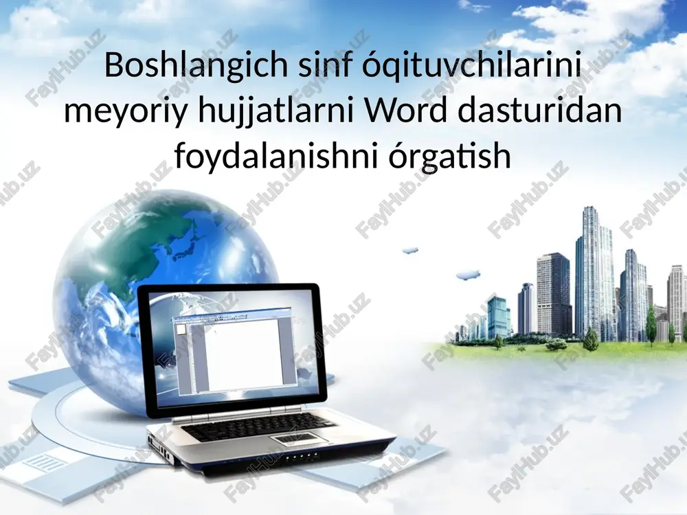 ms word dasturining imkoniyatlari — PPT