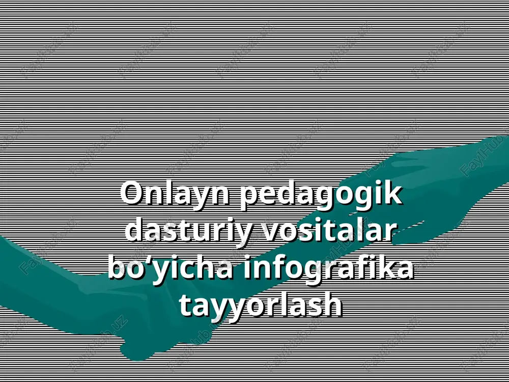 onlayn pedagogik dasturiy vositalar boʻyicha infografika tayyorlash — PPT