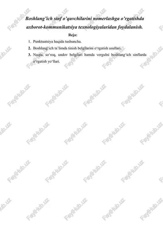 tinish belgilari va punktuatsiya — DOCX
