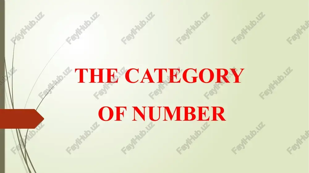 the category of number — PPTX