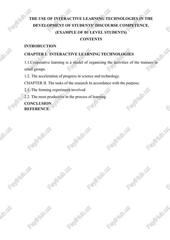 interactive learning technologies in development of students’ discourse competence — DOCX