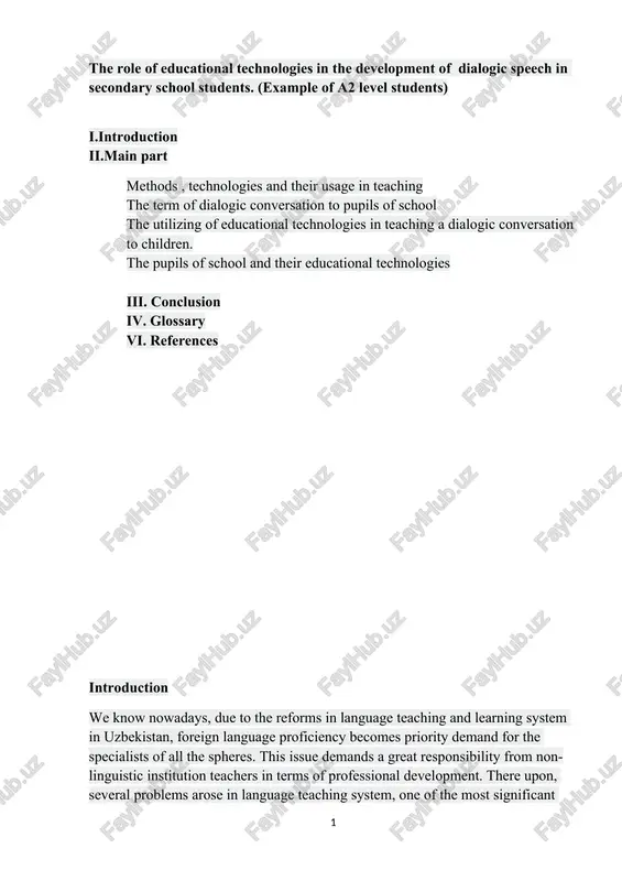educational technologies in language teaching — DOCX
