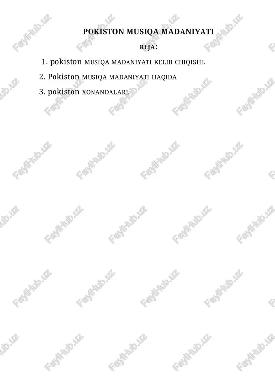 pokiston musiqa madaniyati — DOCX
