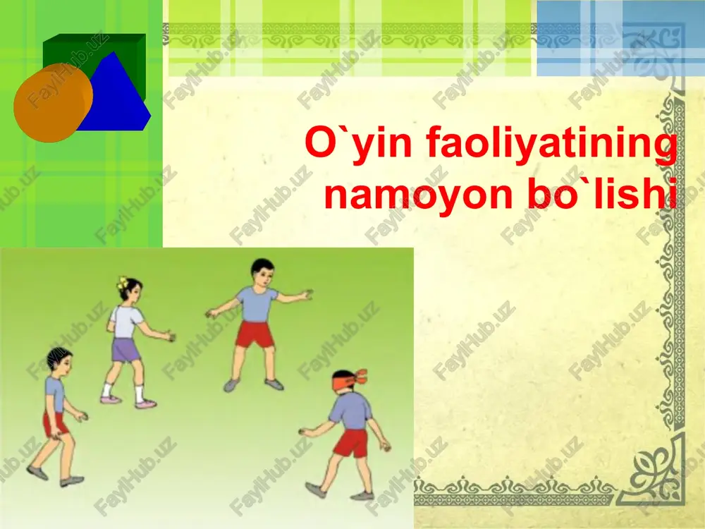 o`yin faoliyati — PPTX