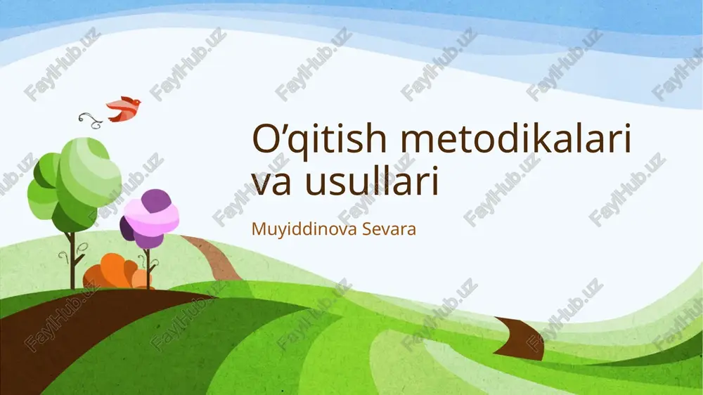 o’qitishmetodikalarivausullari — PPTX