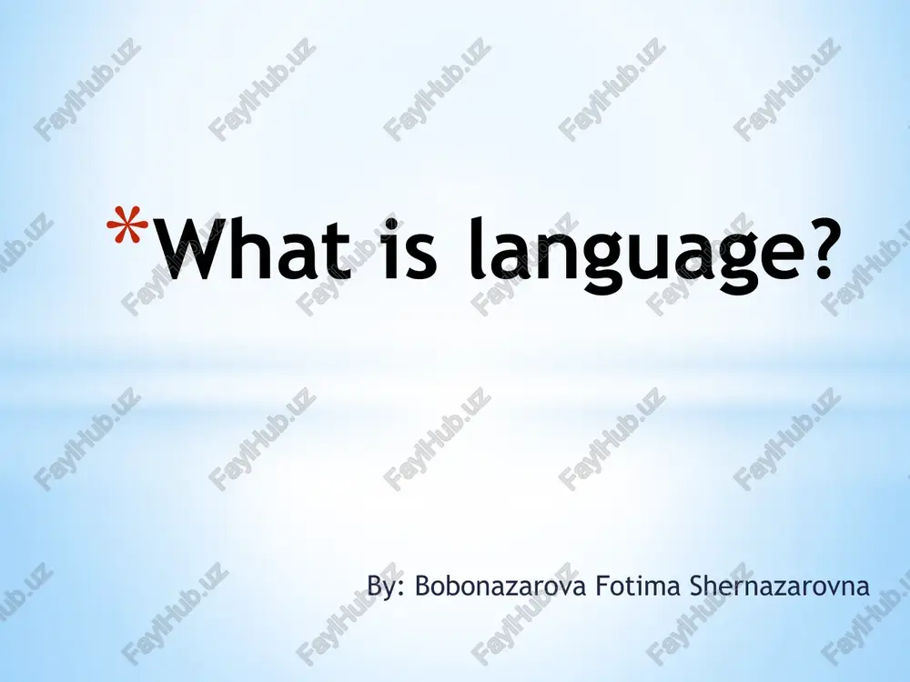what is language? — PPTX