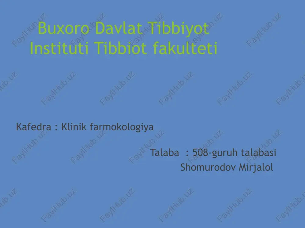 dissirkulyator ensefalopatiya 2-3 darajasi — PPTX