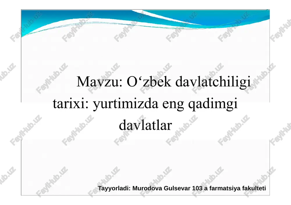 o`zbekiston davlat chiligitarixi — PPTX