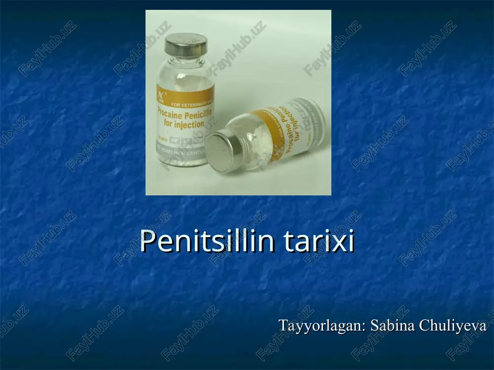 penitsillin tarixi — PPT