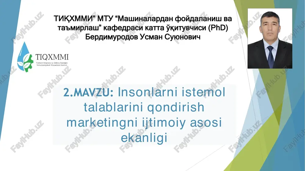 marketingni istemol talablarini qondirish — PDF