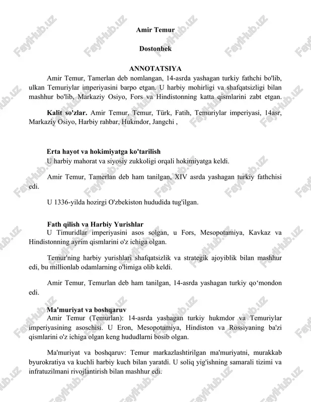 amir temur — DOCX