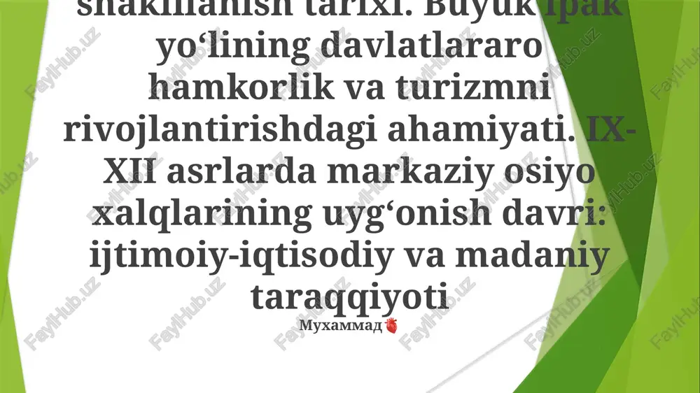 buyuk ipak yoʻlining shakillanish tarixi — PPTX