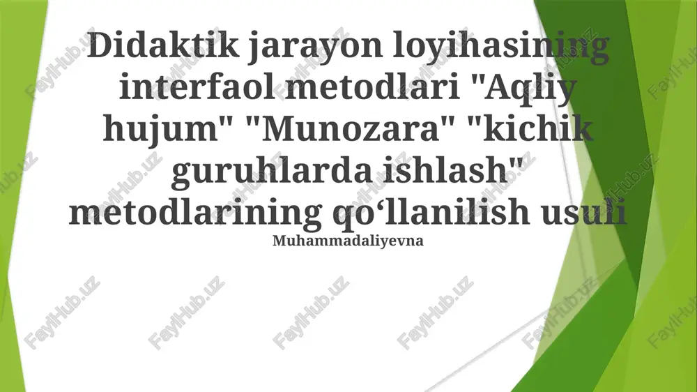 interfaol metodlar — PPTX