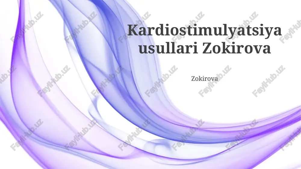 yurak stimulyatsiyasi umumiy ma'lumot — PPTX
