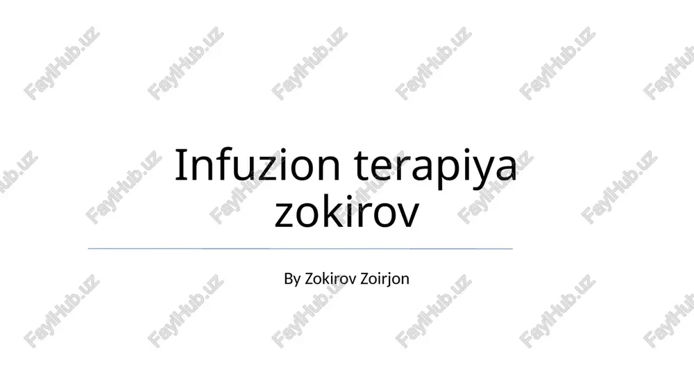 infuziya terapiyasi — PPTX