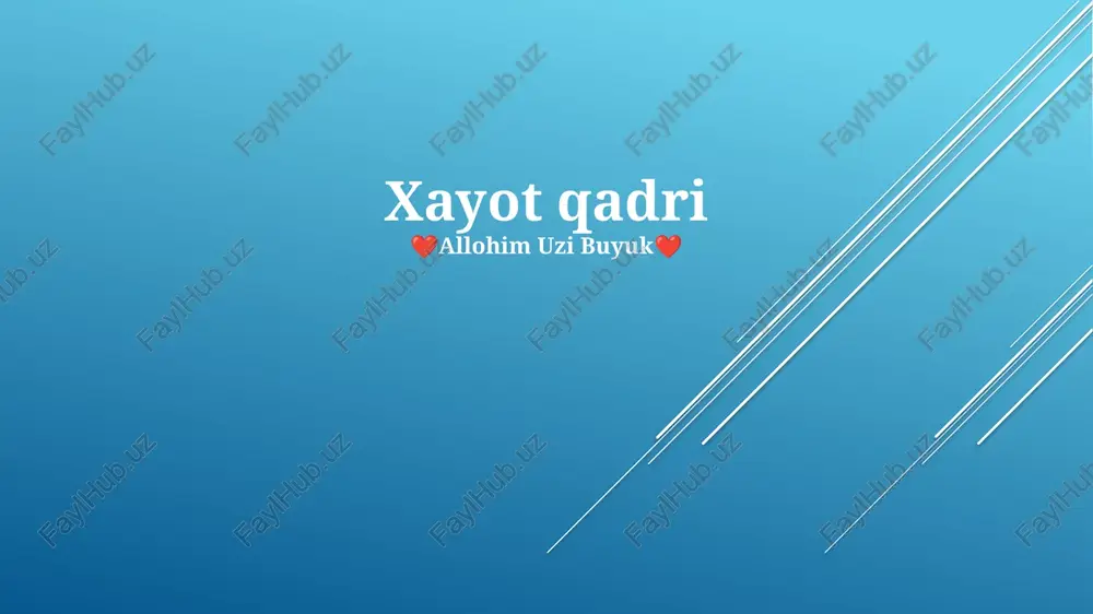 xayot qadri — PPTX