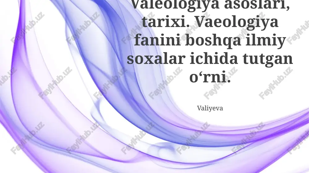 valeologiyani asoslari — PPTX