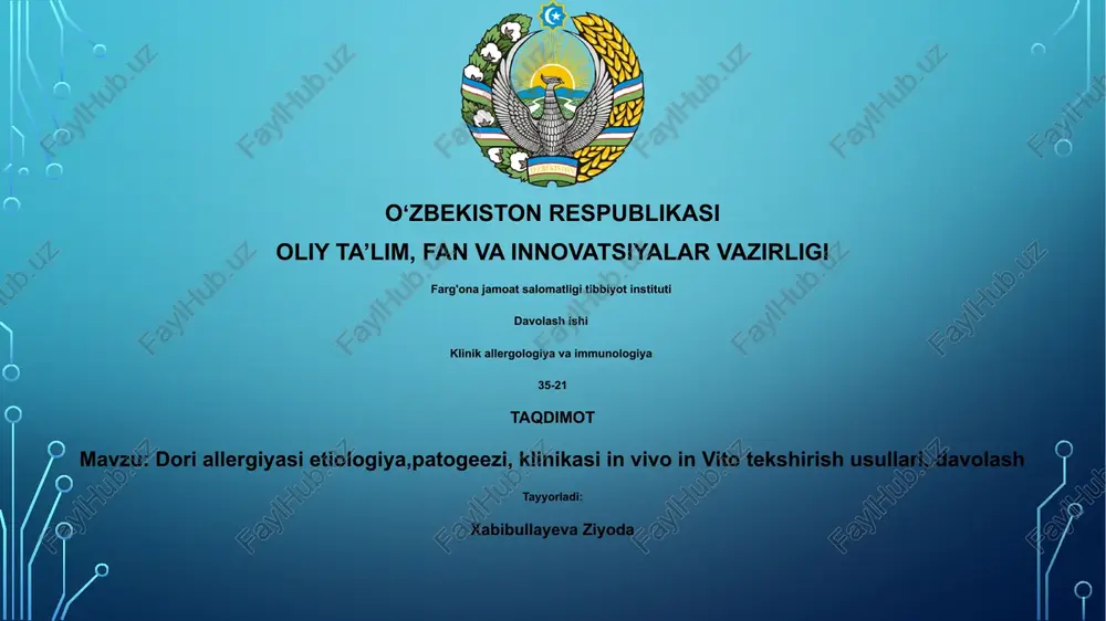 davolash ishi — PPTX