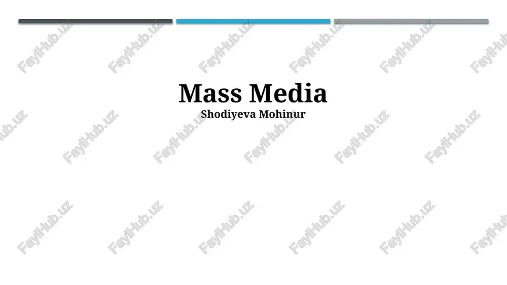 mass media — PPTX