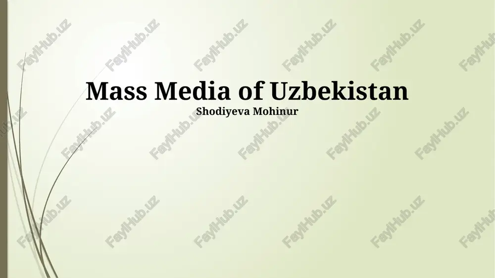 mass media of uzbekistan — PPTX