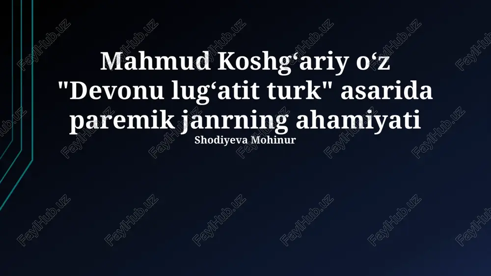 devonu lug'atit turk — PPTX
