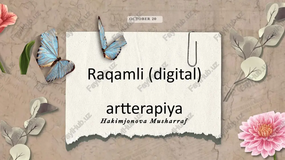 raqamli artterapiya — PPTX