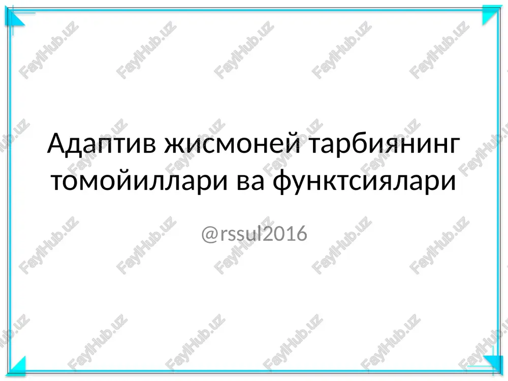 holatni aniqlash uchun tibbiy tekshiruv — PPTX