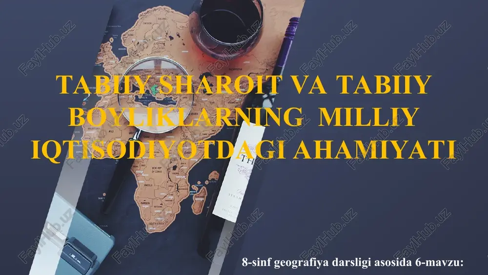 o'zbekiston tabiiy sharoiti — PPT