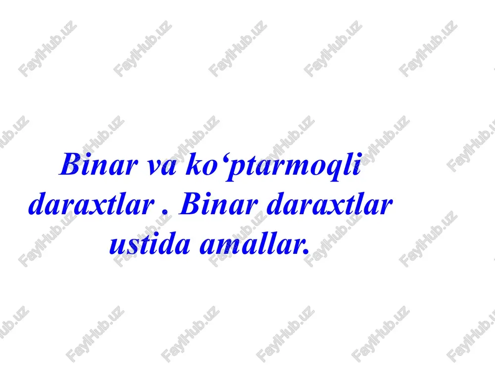 binar va ko‘ptar mo‘l qilar — PPTX