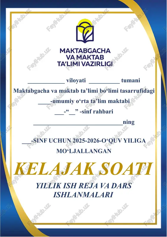 "kelajak soati" darslari — DOCX
