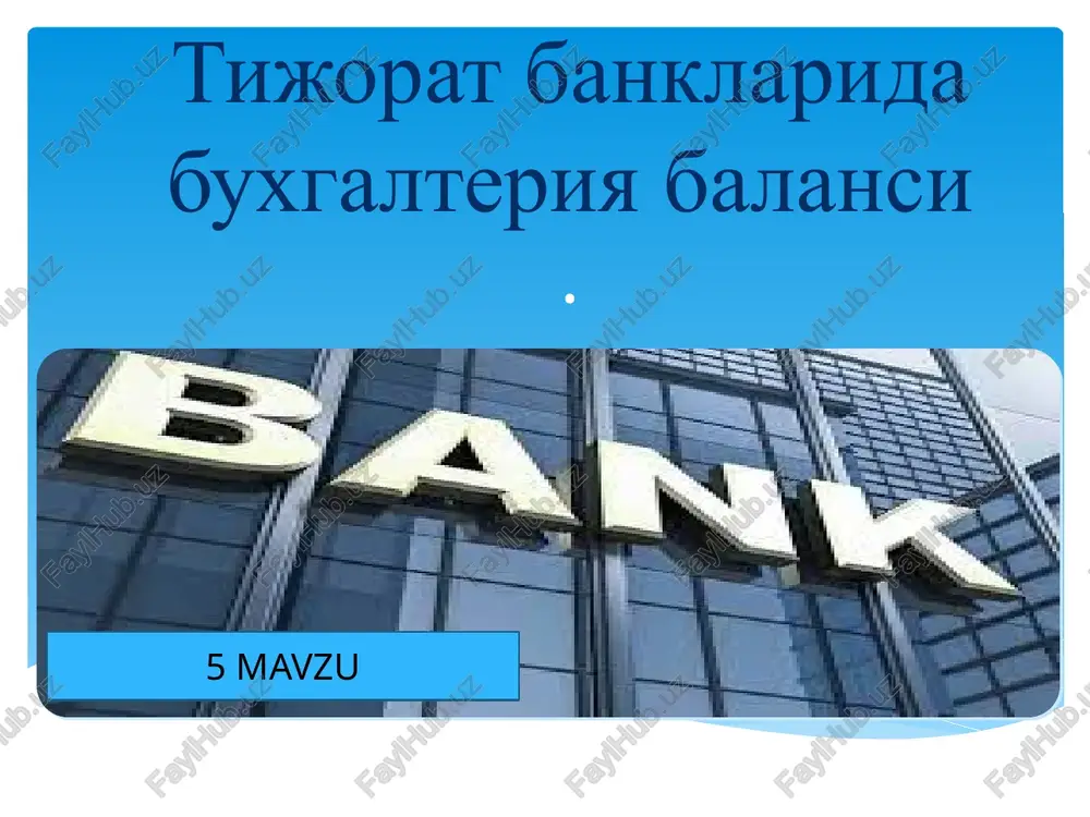tijoratbanklari — PPTX
