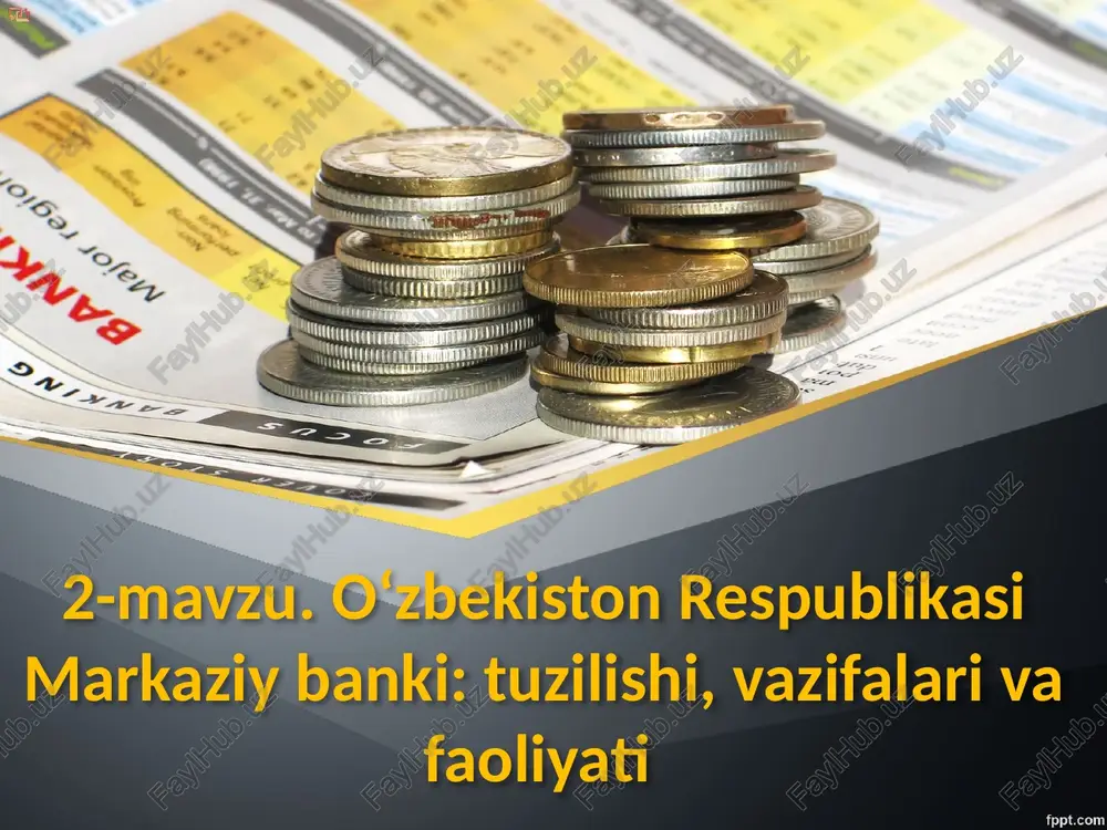 oʻzbekiston respublikasi markaziy banki — PPTX