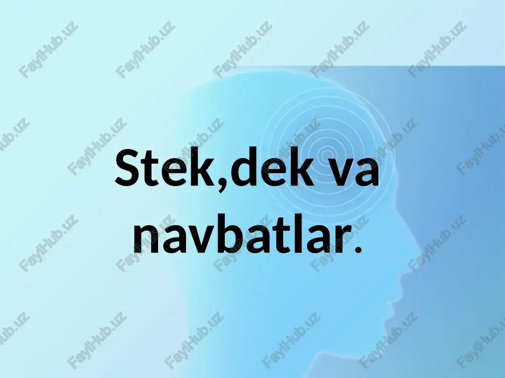stek,dek va navbatlar — PPTX