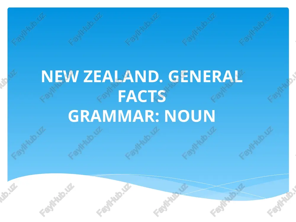 new zealand. general facts — PPT