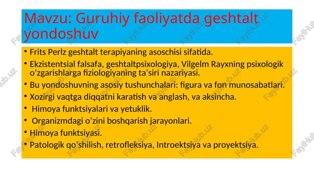 guruhiy faoliyatda geshtalt yondoshuv — PPT