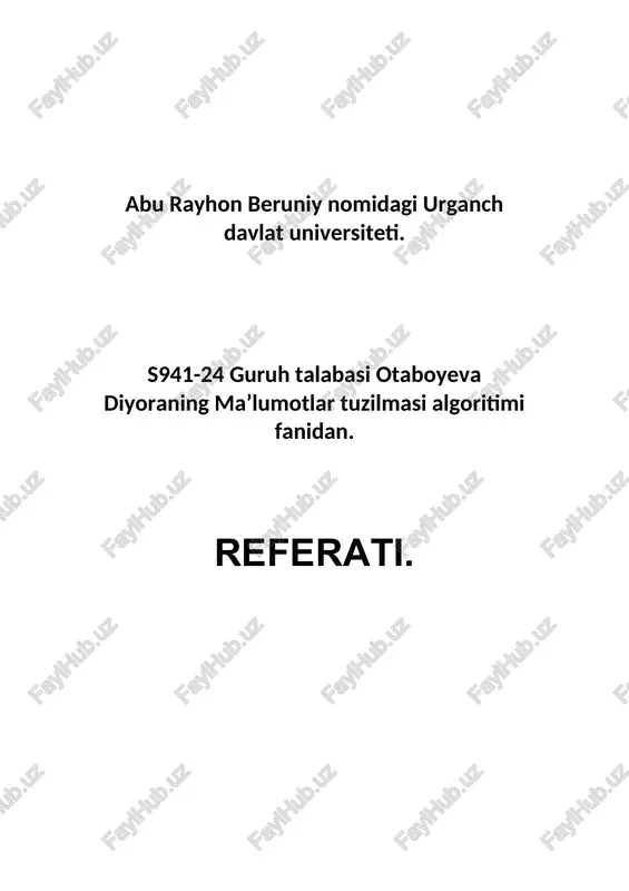 ma’lumotlar tuzilmasi algoritimi — DOC