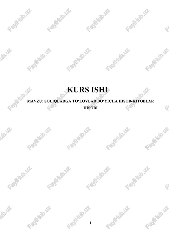soliqlarga to‘lovlar bo‘yicha hisob-kitoblar hisobi — DOCX