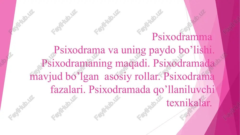 psixodrama — PPT