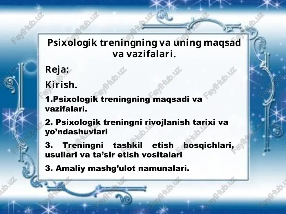 psixologik trening — PPT