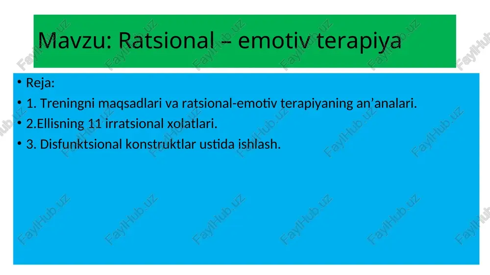 ratsional – emotiv terapiya — PPT