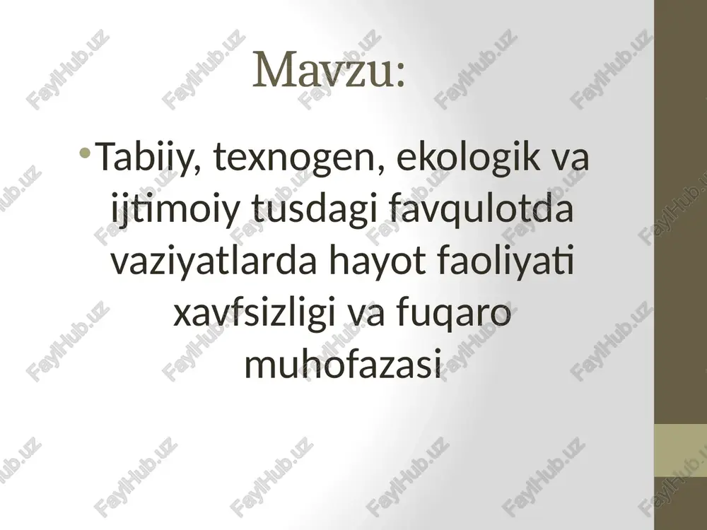 tabiiy, texnogen, ekologik vaijtimoiy — PPTX