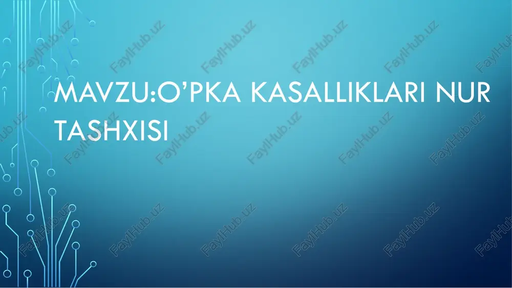o’pka kasalliklari nur tashxisi — PDF
