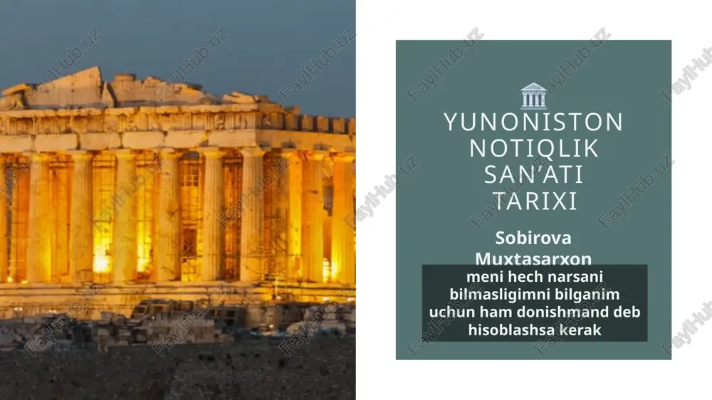 yunoniston notiqlik san’ati tarixi — PPTX